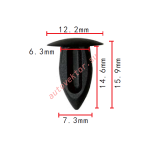 FORD 375392-S клипса  6.3x14.6x12.2mm