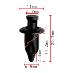 TOYOTA 90467-07108-C0 клипса  6.5x14.2x11mm