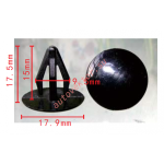 Honda 38529689A6300 91515SM4003 черная клипса 9.5x15x17.9mm