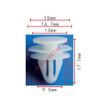 HONDA  91560-SZ3-003 клипса  9.5x12.1x16.7mm