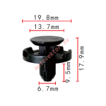 TOYOTA 90914-0051 клипса 6.7x9.5x19.8mm