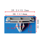 GM 55157055AA Клипса  12.8x15.1x38.1mm