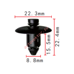 CHRYSLER  0WX68DX9AA клипса 8.8x15.5x22.3mm