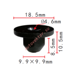 VAG, VW, AUDI 171201969 клипса  9.9x8.5x18.5mm  d4.6mm