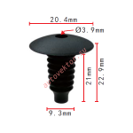 VAG, VW, AUDI / BMW N90201601H, 51471904317 клипса  9.3x21x20.4mm   d3.9mm