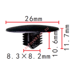 MITSUBISHI MU001282 Клипса  8.3x10.6x26mm