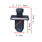 Nissan 66814-01G00 клипса 5.9x8.4x11.7mm