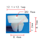 GM 14013246 клипса 8.4x7.2x12mm  d2.9mm