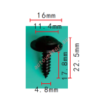 Audi, VW Саморез с пресс шайбой  4,8x17,8x16 mm