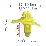TOYOTA 75398-60021  клипса  8.2x18.7x30.8mm