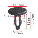 HONDA,MITSUISHI,NISSAN 90667-671-013ZA, MC440901, 62660-48600-1 клипса  6.9x16x15.7mm