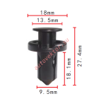 NISSAN,SUBARU 01553-09241, 57728AC090 клипса 9.5x18.1x18mm