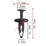 GM 200590899 клипса  6.8x22.3x17.6mm