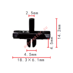 VW, VAG, AUDI 113853585-C клипса  4.5x4.5x18.3mm