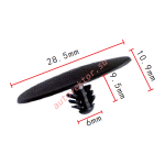 NISSAN 65846-40F00 клипса  6x9.5x28.5mm