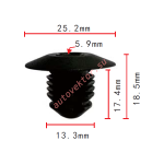 GM 15056810 клипса  13.3x17.4x25.2mm   d5.9mm