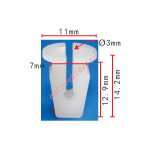 VAG, VW, AUDI 165827592 клипса  8.1x12.9x11mm  d3mm