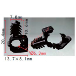 Фиксатор универсальный 7,8x10,5x13.7 mm  d6.3mm