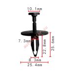 FORD,CHRYSLER  N803421-S, 6501590 клипса  8.4x22.5x25.4mm