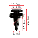TOYOTA клипса 6.9x17.3x15.8mm