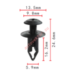 NISSAN,GM,MITSUISHI 66860-01W01, 94051993, M344737, M406893 клипса  5.9x16.2x13.5mm