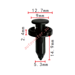 Toyota 90467-05136, 53Z16-09021, 53Z16-07006 клипса  5.3x14.9x12.7mm