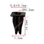 MERCEDES 0009881625 Клипса d3.2mm 7.2x14.2x9.8x9.7mm