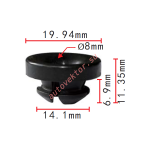 HONDA 91604-SD2-013 клипса  14x6.9x19.9mm