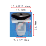 HONDA 63846-9E000 клипса  9.9x16.9x18.4mm