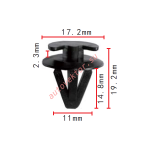 BMW 51418172050, 51410151699 клипса  11x14.8x17.2mm