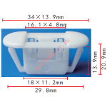 Nissan 76988-3J000 клипса  18x13.9x34mm  16.1x4.8mm