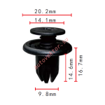 ACURA ,SUBARU,HONDA 91503-SP0-003, 57728AC060, 91503-SPO-003 клипса  9.8x14.6x20.2mm