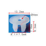 MITSUBISHI MB383455 клипса  8.1x7.4x13.2mm d4mm