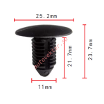 GM 20652520 серая клипса 11x21,5x25mm