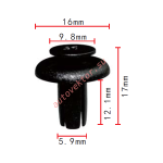 Mazda GA5R-56-392 клипса  5.9x12.1x16mm