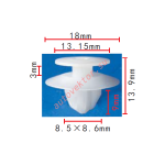 Mitsubishi MR435918, MN112024 клипса  9.4x9x18mm