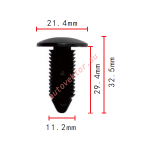 GM,FORD 1631564, N804379S клипса   11.2x29.4x21.4mm
