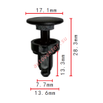 Honda 91508-SM4-003 клипса  7.7x13.3x17.1mm