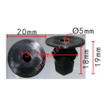 TOYOTA 90189-06065 Клипса  13.5x17.7x20mm d5mm