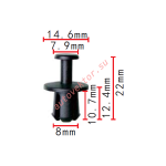 BMW 17111712963 Клипса   8x10.7x14.6mm