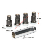 Комплект гаек 307944 SF BA M12X1,25 Черный Хром высота 47 мм, вращ. Конус с выступ., семигранн.
