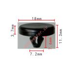 UNIVERSAL ОТБОЙНИК клипса  7x7.6x18mm