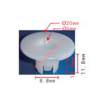 Mitsubishi PW842076 клипса d6mm  8.8x10.5x20mm