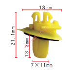 TOYOTA 75882-60010 клипса  11x13.2x18mm