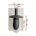 VAG, VW, AUDI 171885767 MERCEDES A0019944145 клипса  7x16.5x18.1mm
