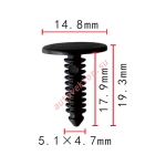 GM 20514862 Клипса  5.1x17.9x14.8mm