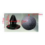 Toyota  9046711050E0, 0155300051, 90685SA5003  коричневая клипса  10.9x16.8x19.8mm
