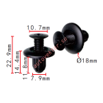 Hyundai 86593-34500 Клипса  7.9x11.8x18mm