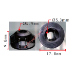 TOYOTA 65613-07010 Клипса  d4.7mm 9.8x17.8mm